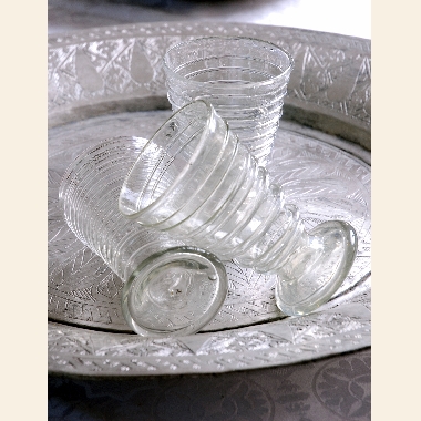 Verre de damas transparent - environ 11,5cm